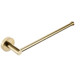JTP Vos Round Wall Mounted Towel Bar 316.5mm Wide - Brushed Brass - Envy Bathrooms Ltd