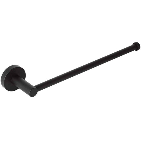JTP Vos Round Wall Mounted Towel Bar 316.5mm Wide - Matt Black - Envy Bathrooms Ltd