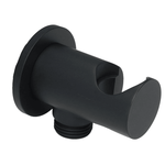 JTP Vos Round Water Outlet - Matt Black - 28ELBOW/WSMB - Envy Bathrooms Ltd