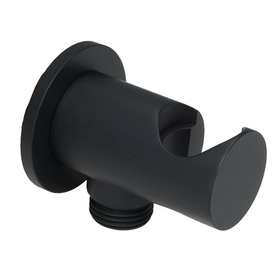 JTP Vos Round Water Outlet - Matt Black - 28ELBOW/WSMB