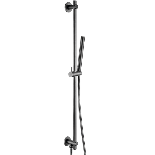 JTP Vos Single Function Slide Rail Kit with Slim Shower Handset - Brushed Black - Envy Bathrooms Ltd