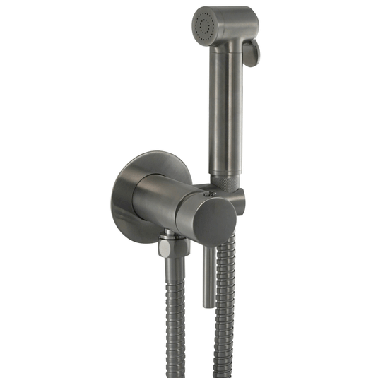 JTP Vos Single Lever Wall Mounted Douche Set for Cold and Hot Operation - Brushed Black - Envy Bathrooms Ltd