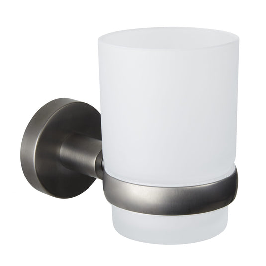 JTP Vos Single Tumbler Holder - Brushed Black - 27141BBL - Envy Bathrooms Ltd