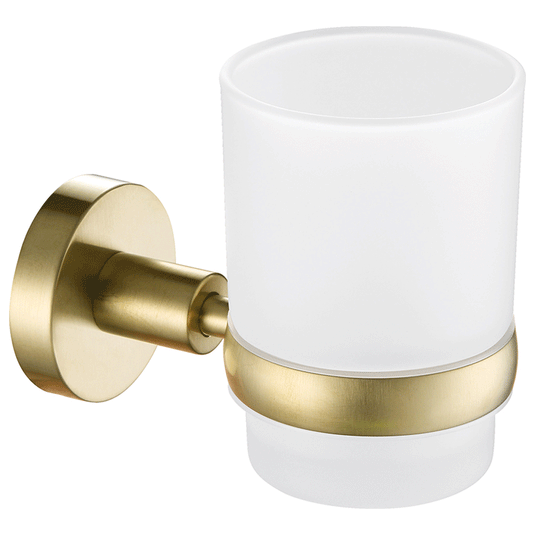 JTP Vos Single Tumbler Holder - Brushed Brass - Envy Bathrooms Ltd