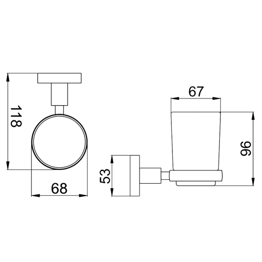 JTP Vos Single Tumbler Holder - Brushed Brass - Envy Bathrooms Ltd