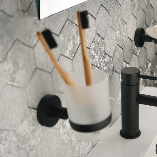 JTP Vos Single Tumbler Holder - Matt Black - Envy Bathrooms Ltd