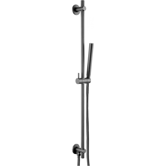 JTP Vos Slide Rail with Single Function Hand Shower and Shower Hose - Matt Black - Envy Bathrooms Ltd