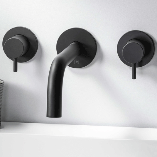 JTP Vos Slim Basin Spout 150mm Long - Matt Black - 2820150MB - Envy Bathrooms Ltd