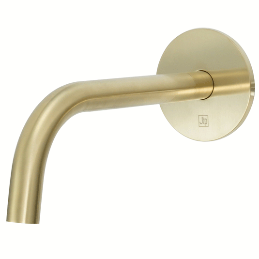 JTP Vos Slim Basin Spout 200mm Long - Brushed Brass - Envy Bathrooms Ltd