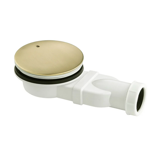 JTP Vos Slim Shower Tray Waste - Brushed Brass - 23502BBR - Envy Bathrooms Ltd