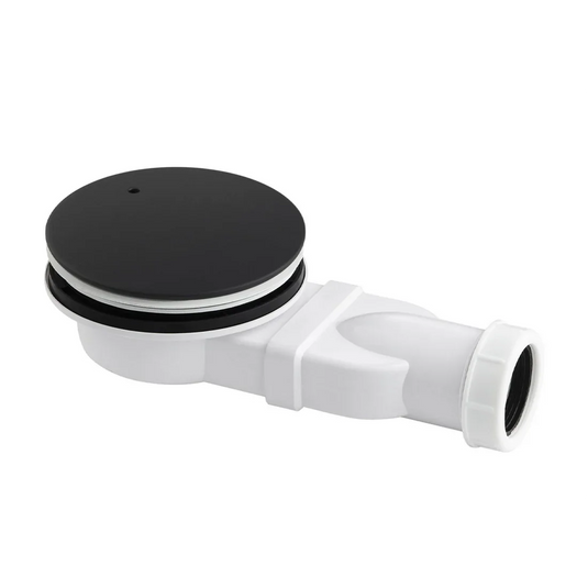 JTP Vos Slim Shower Tray Waste - Matt Black - 28502MB - Envy Bathrooms Ltd