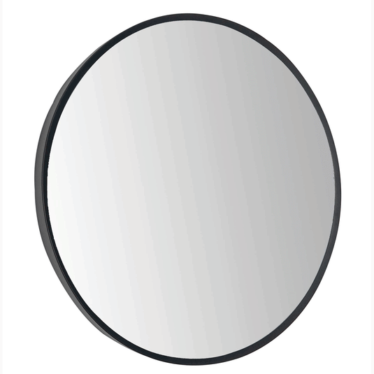JTP Vos Round Bathroom Mirror 600mm Wide - Matt Black - Envy Bathrooms Ltd