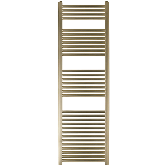 JTP Vos Straight Heated Towel Rail 1600mm H x 500mm W - Brushed Brass - Envy Bathrooms Ltd