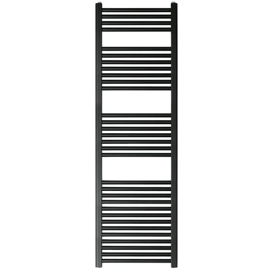 JTP Vos Straight Heated Towel Rail 1600mm H x 500mm W - Matt Black - Envy Bathrooms Ltd
