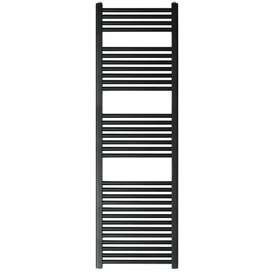 JTP Vos Straight Heated Towel Rail 1600mm H x 500mm W - Matt Black - Envy Bathrooms Ltd