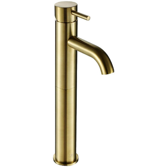 JTP Vos Tall Basin Mixer Tap - Brushed Brass - Envy Bathrooms Ltd