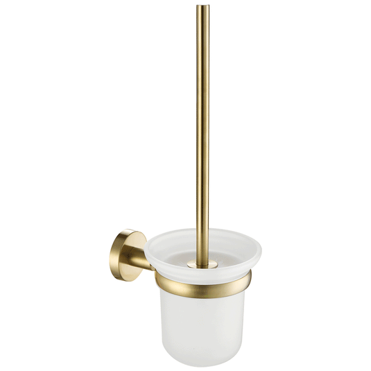 JTP Vos Toilet Brush and Holder - Brushed Brass - Envy Bathrooms Ltd