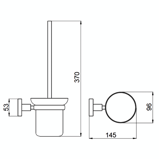JTP Vos Toilet Brush and Holder - Brushed Brass - Envy Bathrooms Ltd
