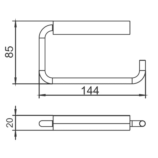 JTP Vos Toilet Roll Holder - Brushed Brass - Envy Bathrooms Ltd