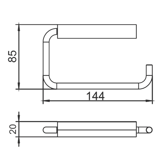 JTP Vos Toilet Roll Holder - Matt Black - Envy Bathrooms Ltd