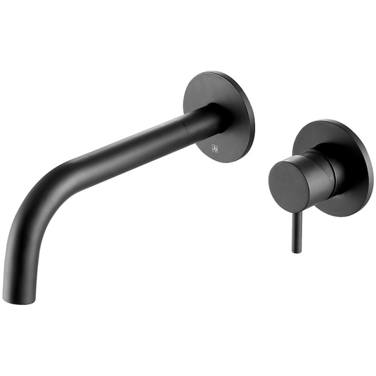 JTP Vos Wall Mounted Basin Mixer Tap 150mm Spout - Matt Black - Envy Bathrooms Ltd