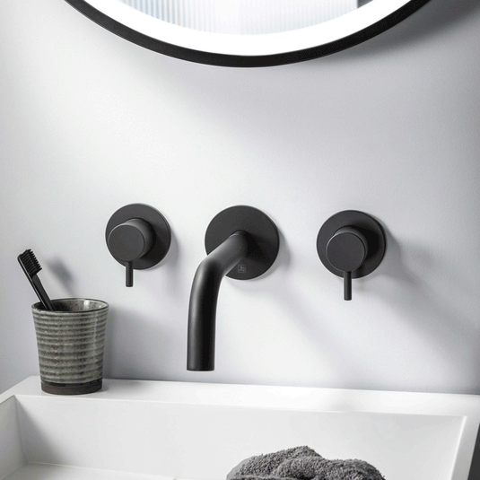 JTP Vos Wall Mounted Bath/Basin Spout - Matt Black - Envy Bathrooms Ltd