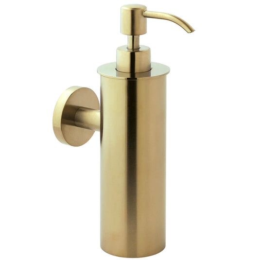 JTP Vos Wall Mounted Soap Dispenser - Brushed Brass - Envy Bathrooms Ltd