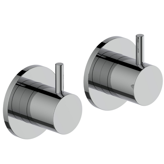JTP Vos Wall Valves Pair Chrome | 24089CH - Envy Bathrooms Ltd