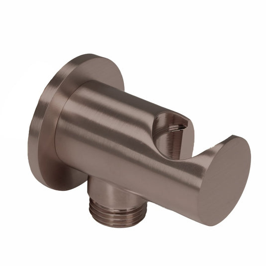 JTP Vos Water Outlet Elbow With Handset Holder - Brushed Bronze - 21ELBOW/WS/BRZ - Envy Bathrooms Ltd