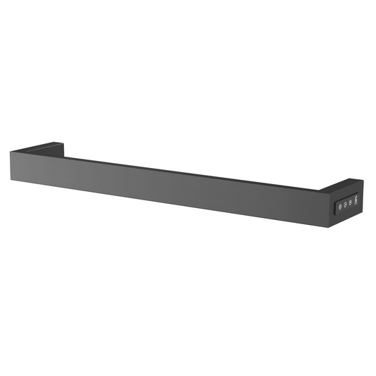 JTP Zen 600mm Electric Towel Rail - Brushed Black - ZEN600EBBL - Envy Bathrooms Ltd