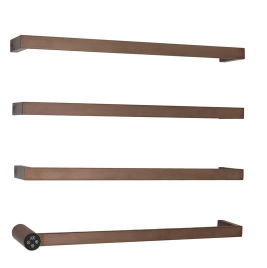 JTP Zyon 486mm Electric Towel Radiator - Brushed Bronze - ZY600EBRZ - Envy Bathrooms Ltd
