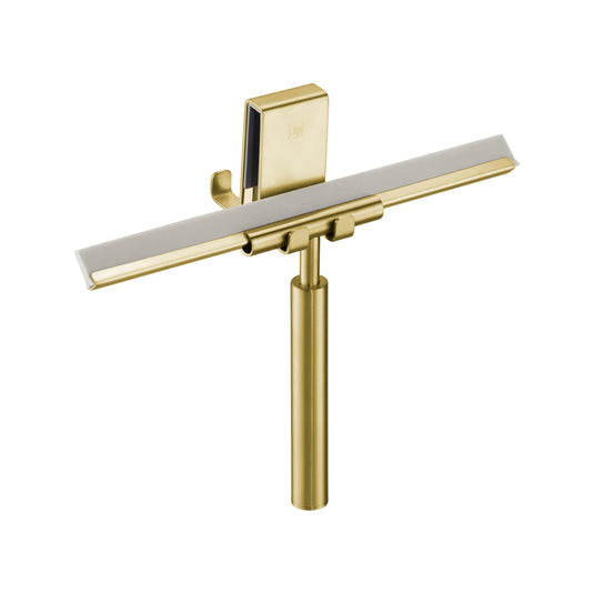 JTS Vos Squeegee With Double Sided Hook - Brushed Brass - SQUBBR - Envy Bathrooms Ltd