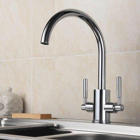 JTP Newbury Mono Kitchen Sink Mixer Tap with Swivel Spout - Dual Handle - Chrome - Envy Bathrooms Ltd