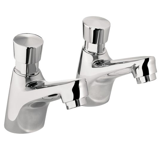 JTP Sensor Non-Concussive Basin Taps Pair - Chrome - Envy Bathrooms Ltd