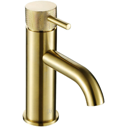JTP Vos Basin Mixer Tap with Designer Handle - Brushed Brass - Envy Bathrooms Ltd