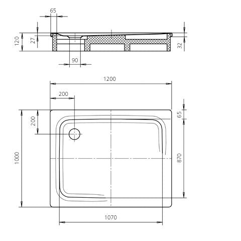 Kaldewei Ambiente Superplan 1200x1000mm Shower Tray | 430700010001