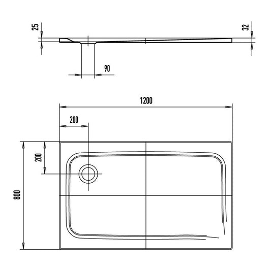 Kaldewei Ambiente Superplan 1200x800mm Shower Tray | 447300010001