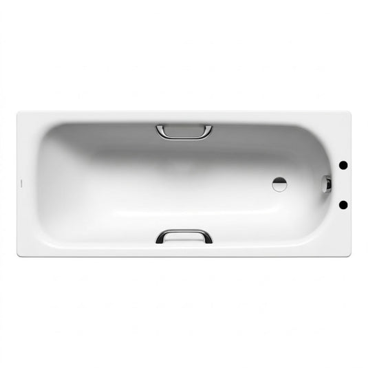 Kaldewei Saniform Plus 1800x800mm Single Ended Bath 2TH Grip Holes Alpine White | 112820010001
