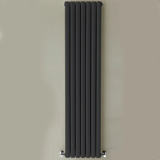Kartell Aspen Single Designer Vertical Radiator 1800mm H x 430mm W - Anthracite - Envy Bathrooms Ltd