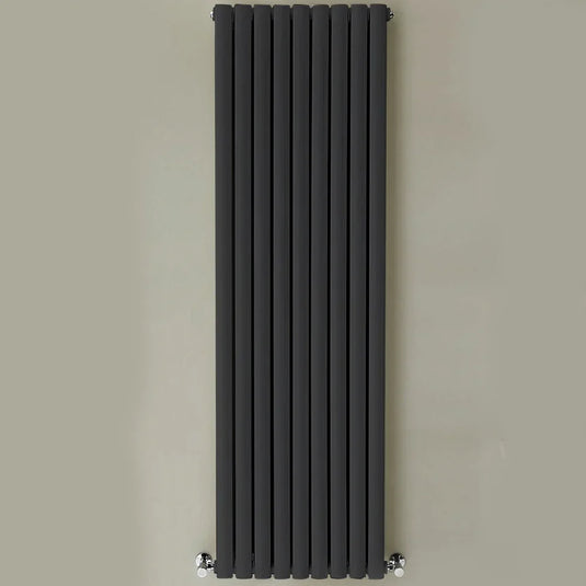 Kartell Aspen Single Designer Vertical Radiator 1800mm H x 550mm W - Anthracite - Envy Bathrooms Ltd