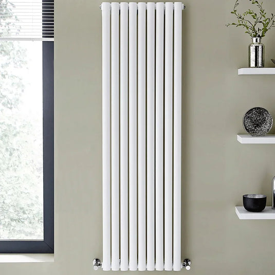 Kartell Aspen Single Designer Vertical Radiator 1800mm H x 550mm W - White - Envy Bathrooms Ltd