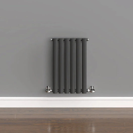 Kartell Aspen Single Designer Vertical Radiator 600mm H x 380mm W - Anthracite - Envy Bathrooms Ltd
