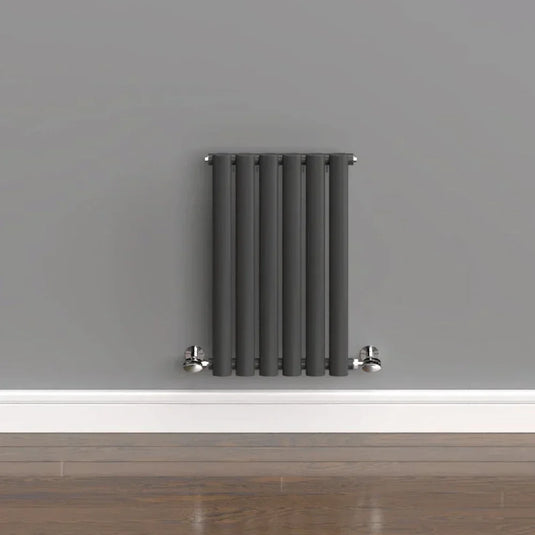 Kartell Aspen Single Designer Vertical Radiator 600mm H x 380mm W - Anthracite - Envy Bathrooms Ltd