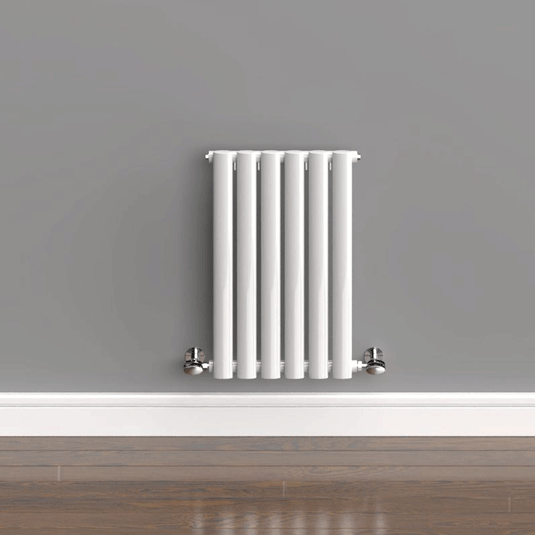 Kartell Aspen Single Designer Vertical Radiator 600mm H x 380mm W - White - Envy Bathrooms Ltd