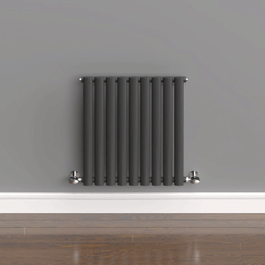 Kartell Aspen Single Designer Vertical Radiator 600mm H x 550mm W - Anthracite - Envy Bathrooms Ltd