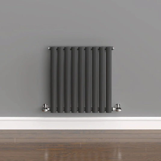 Kartell Aspen Single Designer Vertical Radiator 600mm H x 550mm W - Anthracite - Envy Bathrooms Ltd
