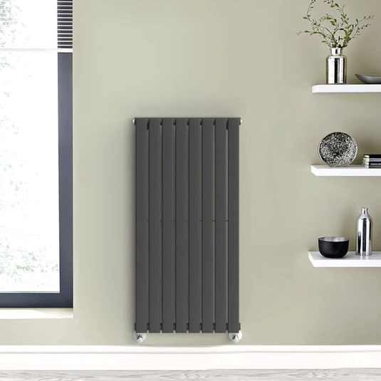 Kartell Boston Designer Radiator 1200mm H x 550mm W - Anthracite - Envy Bathrooms Ltd