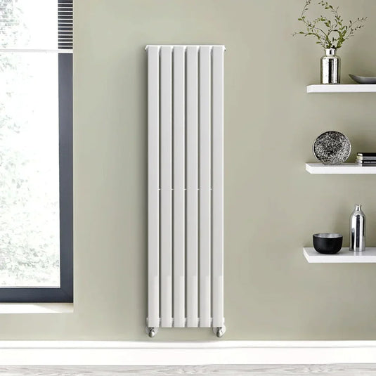 Kartell Boston Designer Radiator 1600mm H x 410mm W - White - Envy Bathrooms Ltd