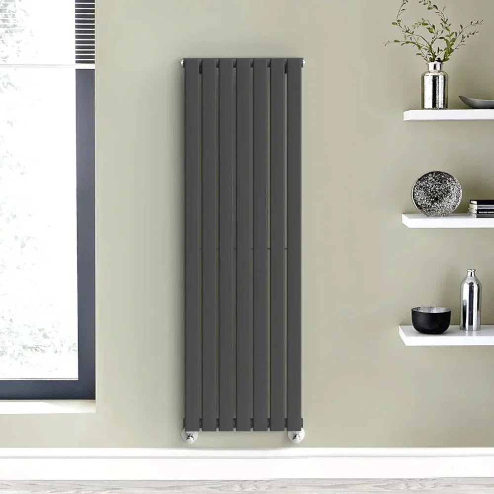 Hrs Radiators Kartell Boston Designer Radiator 1600mm H x 480mm W | Anthracite | BOS