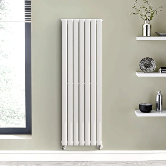 Kartell Boston Designer Radiator 1600mm H x 480mm W - White - Envy Bathrooms Ltd